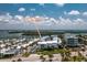 Aerial view of Live Oak Landings, Unit 12 with a water view surrounded by trees and a beach at 2255 N Beach Rd # 12, Englewood, FL 34223