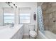 Clean bathroom with shower/tub combo and vanity at 2375 N Beach Rd # 2B, Englewood, FL 34223