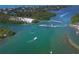 Aerial perspective showing ferry and boat traffic at 5 Pointe Way, Placida, FL 33946