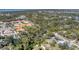 Panoramic aerial perspective of a neighborhood with vibrant trees and waterways in the distance at 681 Olive St, Englewood, FL 34223