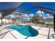 Inviting screened-in pool with clear blue water and serene canal views creating the perfect space for outdoor enjoyment at 1910 Greenlawn Dr, Englewood, FL 34223
