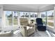 Bright sun room with comfortable seating and large windows at 6347 Oriole Blvd, Englewood, FL 34224