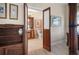 Bathroom entrance with decorative french doors at 1320 Bayshore Dr, Englewood, FL 34223