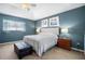 Calming bedroom with a plush bed, accent lighting, and stylish decor at 194 Sunset Rd, Rotonda West, FL 33947