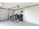 Well-organized garage with storage space for bikes, golf clubs, and other items at 3220 Southfield Ln # 810, Sarasota, FL 34239