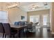 Modern dining room with dark hardwood floors and a chandelier at 1314 E Knollwood St, Tampa, FL 33604