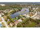 Aerial view of the house and surrounding neighborhood at 12321 Smokey Dr, Hudson, FL 34669