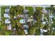 Aerial image showing neighborhood homes, trees, and pools at 1212 59Th S St, Gulfport, FL 33707