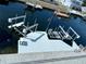 Aerial view of a large private boat dock at 13737 Victor Ave, Hudson, FL 34667