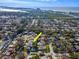 Aerial view showing home's location in a residential neighborhood near the coast at 8280 140Th St, Seminole, FL 33776