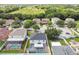 Aerial view of the property highlighting the screened pool and neighborhood at 11143 Rising Mist Blvd, Riverview, FL 33578