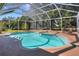 Large screened-in pool and spa with patio seating at 3507 Autumn Glen Dr, Valrico, FL 33596