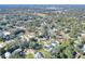 Aerial view showing home's location in a residential neighborhood at 1106 Powell St, Plant City, FL 33563