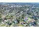 Aerial view showing home's location in a residential neighborhood at 1106 Powell St, Plant City, FL 33563