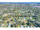 Aerial view showing home's location in a residential neighborhood at 1106 Powell St, Plant City, FL 33563