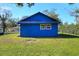 Blue house exterior with white trim and large yard at 1106 Powell St, Plant City, FL 33563