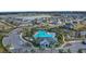 Community pool and clubhouse aerial view at 3510 N Maryland Ave, Plant City, FL 33565
