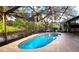 Refreshing kidney-shaped pool in a screened patio at 3633 Nettle Creek Ct, Holiday, FL 34691