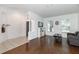 Living room with hardwood floors, a couch, and a coffee table at 269 Fairmont Dr, Spring Hill, FL 34609