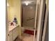 Clean bathroom with shower, toilet and vanity at 1415 Doolittle Ln # 107, Dunedin, FL 34698