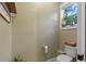 Small bathroom with a toilet and single sink vanity at 3011 39Th E St, Bradenton, FL 34208