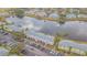 Aerial of waterfront community with lake and parking at 190 Pompano Se Dr # A, St Petersburg, FL 33705