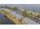 Aerial view of waterfront community with boat access at 190 Pompano Se Dr # A, St Petersburg, FL 33705