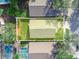 Aerial view showcasing house and backyard at 4512 Preston Woods Dr, Valrico, FL 33596