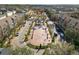 Aerial view of community featuring a central plaza and clock tower at 9713 Royce Dr, Tampa, FL 33626