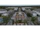 Town square with clock tower and surrounding buildings at 9713 Royce Dr, Tampa, FL 33626