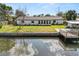 Rear exterior view of house on waterfront property with dock on canal at 3215 W Shell Point Rd, Ruskin, FL 33570