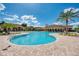 Expansive resort-style pool with surrounding lounge area at 20625 Romagna Pl, Venice, FL 34293