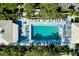 Aerial view of refreshing pool and spacious deck at 448 Cerromar Rd # 286, Venice, FL 34293
