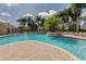 Resort-style pool with fountain and ample seating at 4522 Cancello Grande Ave, Venice, FL 34293