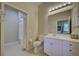Clean bathroom with a shower/tub combo and vanity at 1586 Monarch Dr # 1586, Venice, FL 34293
