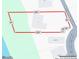 Plot map showing lot dimensions and street view at 5 N Casey Key Rd, Osprey, FL 34229