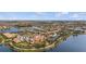 Aerial view of Islandwalk community, showcasing its amenities and homes at 19256 Lappacio St, Venice, FL 34293