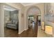 Bright and airy entryway with hardwood floors and views to living room at 13097 Rinella St, Venice, FL 34293