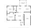 Detailed floor plan showcasing a 2-bedroom, 1-bathroom home with a screened porch and garage at 2972 Crane Ave, North Port, FL 34286