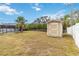 Yard with storage shed and fenced area at 5296 Rolla Rd, Venice, FL 34293