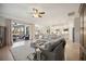 Open-concept living area with access to backyard and kitchen at 13510 Esposito St, Venice, FL 34293