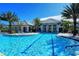Resort-style pool with a large deck and lounge chairs at 21042 Anclote Ct, Venice, FL 34293
