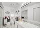 Clean bathroom with white vanity and marble countertop at 4160 Fruitville Rd # 14, Sarasota, FL 34232