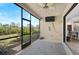 Enjoy your morning coffee on this screened patio at 10055 Crooked Creek Dr # 102, Venice, FL 34293