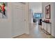 Bright hallway with modern decor and doors at 17108 Vardon Ter # 308, Bradenton, FL 34211