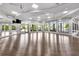 Yoga and Pilates studio with mirrors, hardwood floors, and large windows at 17108 Vardon Ter # 308, Bradenton, FL 34211