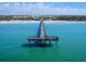 Aerial view of beach pier with many people fishing at 305 Rio Terra, Venice, FL 34285