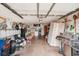 Garage with ample storage space and workshop area at 872 Mohawk Rd, Venice, FL 34293