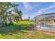 Relaxing backyard with screened pool and lush lawn at 9325 Crugar Ter, Englewood, FL 34224