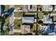 Aerial view showcasing the house and surrounding neighborhood at 1040 Hope St, Venice, FL 34285